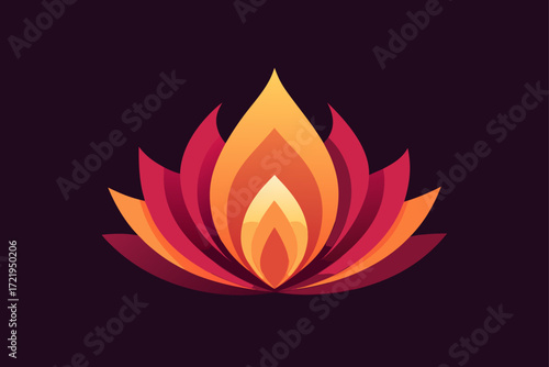 vector illustration of a fire flames