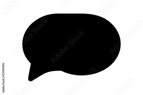ícone de balão de bate-papo preto vetor PNG ou SVG