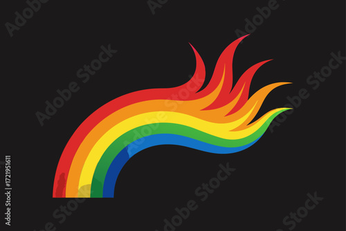 abstract background with rainbow