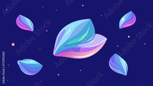A luminous blue water drop suspended in the night sky, a shimmering globe of liquid light against a canvas of stars and planets