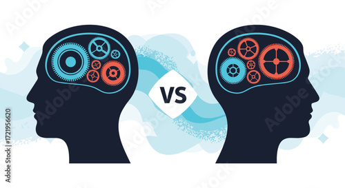 Understanding the differences between left brain and right brain thinking styles and cognitive processes.