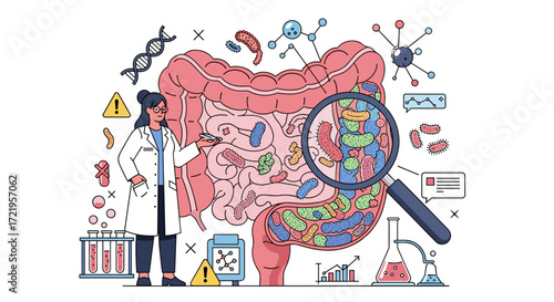 Exploring the complex world of the human gut microbiome and its impact on health and disease.
