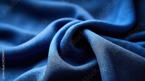 Deep blue fabric texture with soft finish