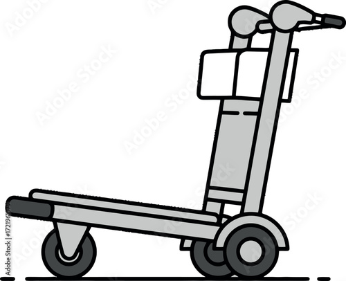 Illustration of a Transportation Trolley - An Asset for Luggage Handling and Freight Movement