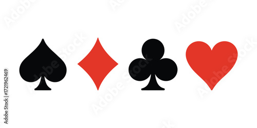Suit deck of playing cards vector illustration