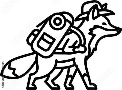 black and white cartoon illustration of a cartoon character
