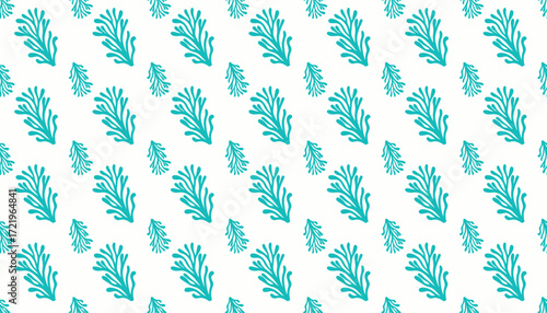 Seamless floral background, hand drawn abstract pattern, Vintage seaweed pattern, vector illustration backdrop, Summer decorative wallpaper, elegant seamless design, Simple nature wallpaper,