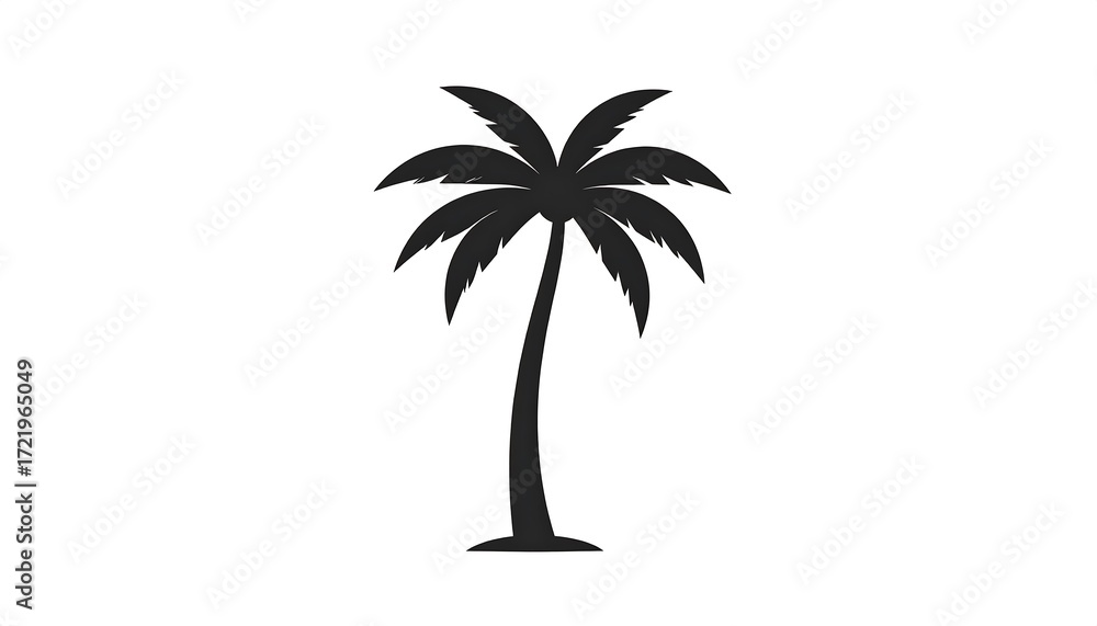 Obraz premium Silhouette of a palm tree