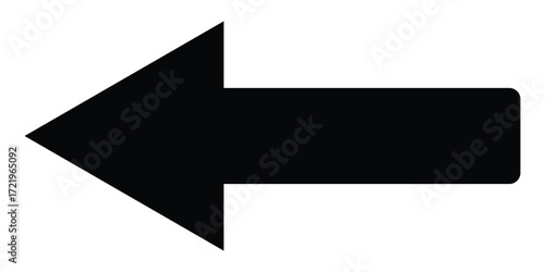 Black dark isolated pointing vector arrowhead icon on white background. Simple isolated black arrow icons. EPS 10. 