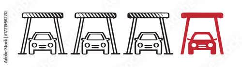 Car icon vector illustration. car sign and symbol. small sedan 
