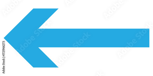 Blue isolated pointing vector arrowhead icon on white background. Simple isolated blue arrow icons.  Modern simple arrow icons on white page. EPS 10. 