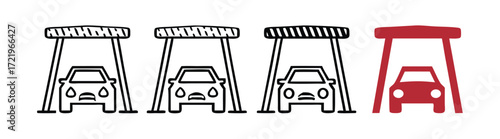 Car icon vector illustration. car sign and symbol. small sedan 
