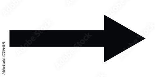 Black dark isolated pointing vector arrowhead icon on white background. Simple isolated black arrow icons. EPS 10. 