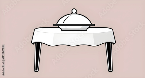 gourmet cloche, hospitality cloche, catering cloche, cloche with steam, steaming cloche, cloche food cover, cartoon dome cloche, flat cloche icon, cute cloche cartoon, shiny cloche, metallic cloche, r