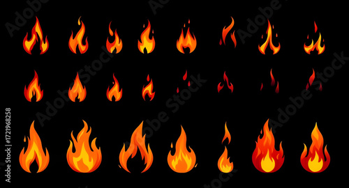 fire graphics, fiery icons, fire collection, flame shapes, fire outline, flame silhouettes, fire art, flame pack, fire icon set, blazing flames, cartoon fire, abstract flames, flame symbols, wild flam