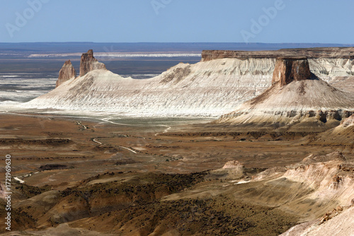 The rock formations of Bozjyra, Kazakhstan