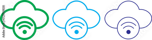 cloud computing concept vector.Digital cloud computing icon linking network circuitry, symbolizing technological connectivity