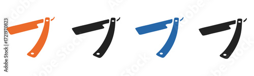 Editable straight razor vector icon. Barbershop, lifestyle, grooming. Part of a big icon set family. Perfect for web and app interfaces, presentations, infographics,