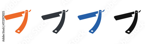 Editable straight razor vector icon. Barbershop, lifestyle, grooming. Part of a big icon set family. Perfect for web and app interfaces, presentations, infographics,