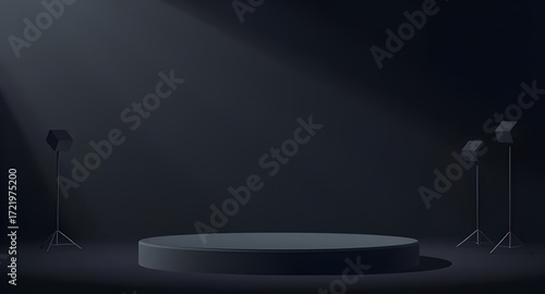 black podium, matte black podium, stage podium vector, winner podium, black pedestal, pedestal vector, black display stand, spotlight podium, podium mockup, black column podium, award ceremony podium,