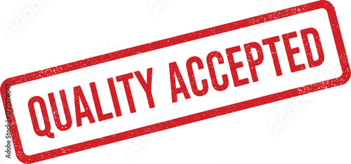 Quality accepted stamp graphic design certified approval approved seal official mark recognition isolated on transparent background