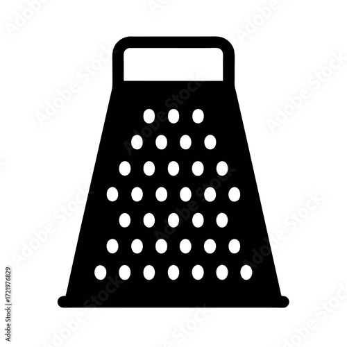 Minimal Flat Cheese Grater Trapezoid Vector Illustration
