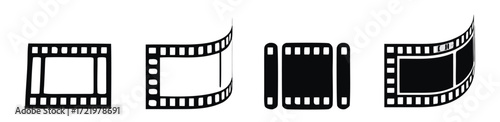 film strip silhouette vector illustration,film strip icon 
