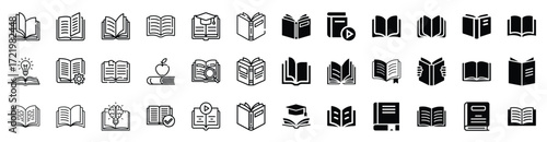 Line and Fill book icon and icon pack