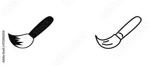 Paint brush vector icon set 
