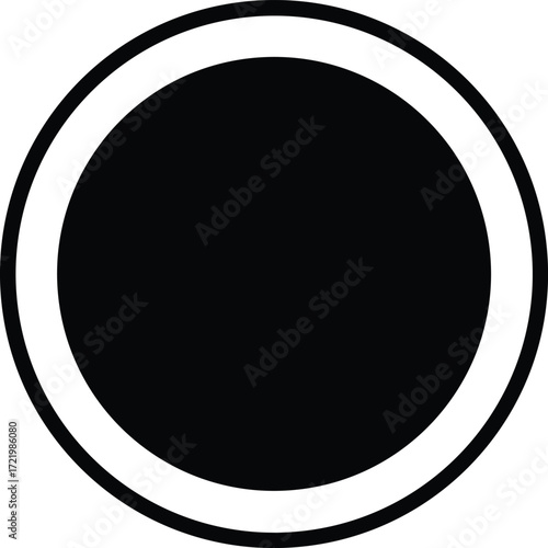 Simple circular emblem with two rings graphic design element ideal for logos and icons clean geometric shape for digital and print applications