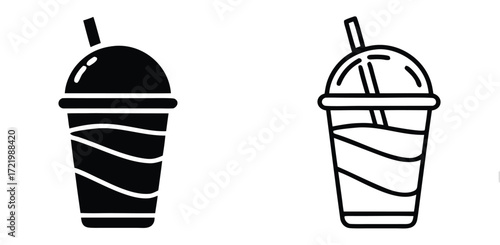 Hamburger soda icons vectors graphic designs 
