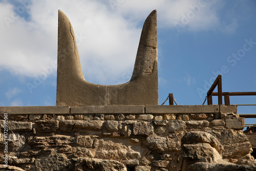 Ruins of Knossos Palace in Crete Greece