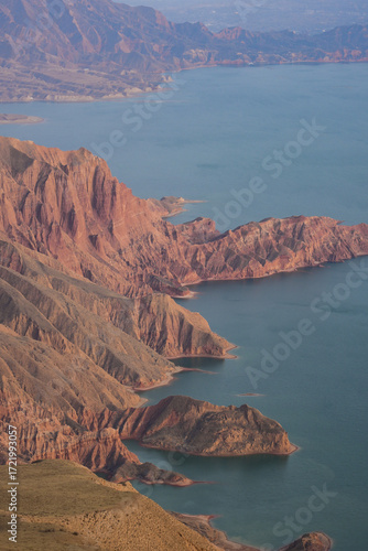 view of the sea from the mountain