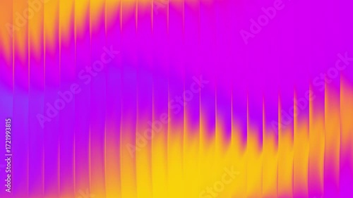 Fractal glass gradient effect background. Abstract light pink yellow neon. Iridescent corrugated prism vibrant fractal glass. Translucent diamond shimmer pearlescent gradient.