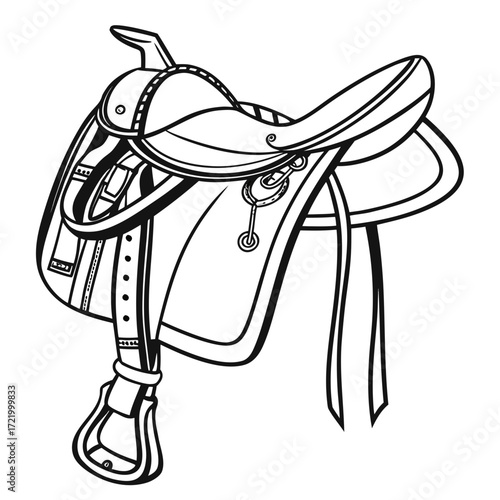 Horse Saddle Illustration