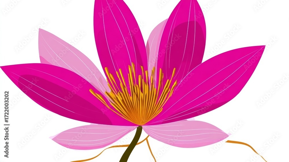 Naklejka premium Pink and purple lotus flowers isolated on white background
