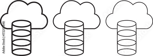 cloud computing concept vector.Digital cloud computing icon linking network circuitry, symbolizing technological connectivity