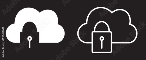 cloud computing concept vector.Digital cloud computing icon linking network circuitry, symbolizing technological connectivity