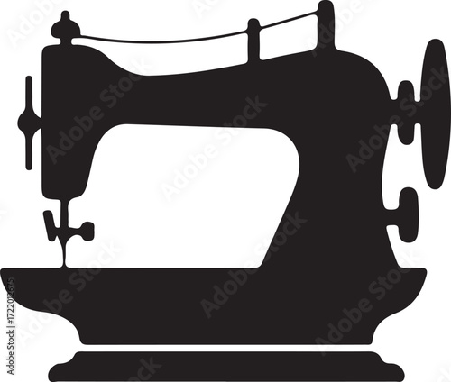 Vintage Sewing Machine Silhouette A Timeless Icon of Craftsmanship and Nostalgia Perfect for Design Projects and Creative Endeavors