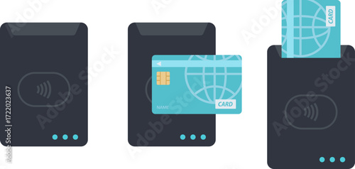 クレジットカード読み取りのイラストタグ