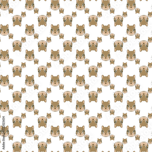 
Seamless childish pattern with cute farm animals creative kids texture