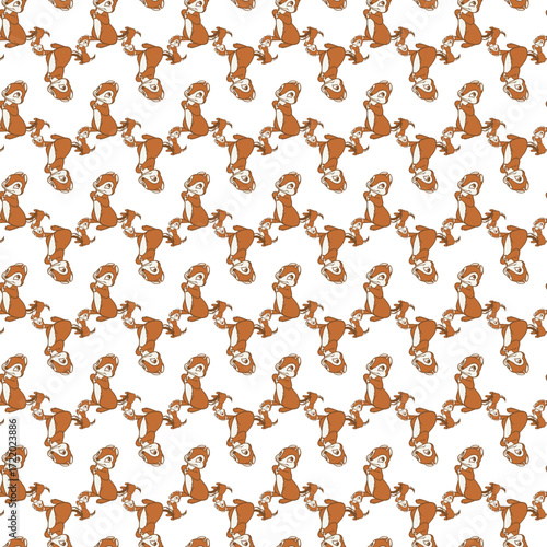 
Seamless childish pattern with cute farm animals creative kids texture