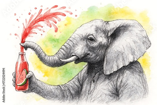 elephant in zoo