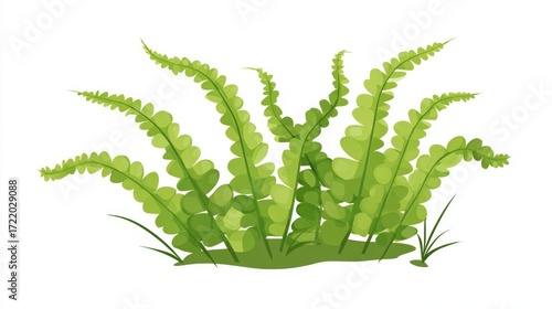 Isolated on white, a vibrant aloe vera plant with fresh green leaves is shown in a pot