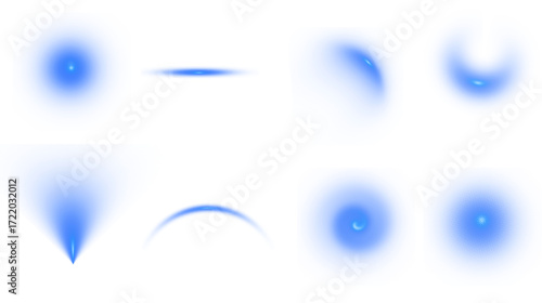 Blue Light Effects Overlay Pack – Glow, Blur, Lens Flare Elements