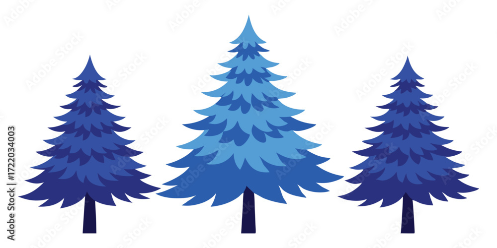 Fototapeta premium christmas tree set