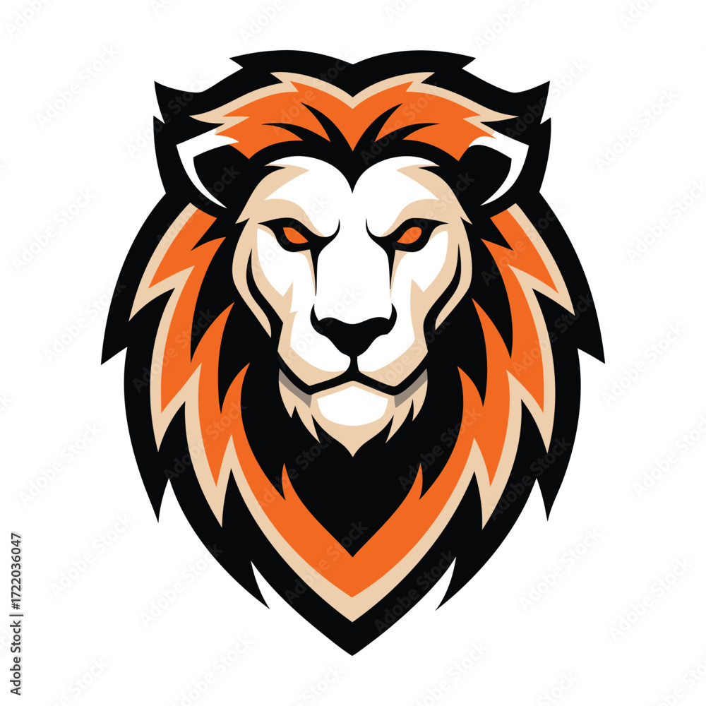 Obraz premium Lion Head Mascot Logo Graphic Vector