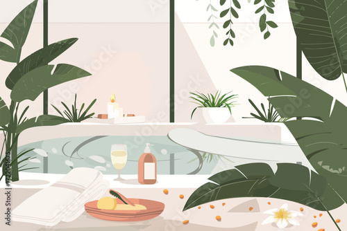 Spa therapy lying head isolated