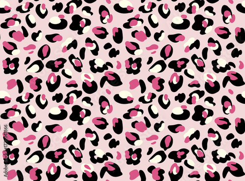 Vibrant pink leopard pattern creating an energetic and bold backdrop for fashion and design inspirations in a playful and artistic setting