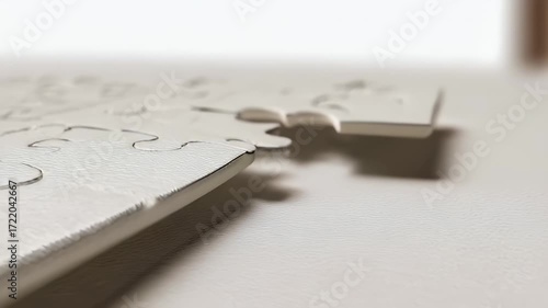 White jigsaw puzzle pieces